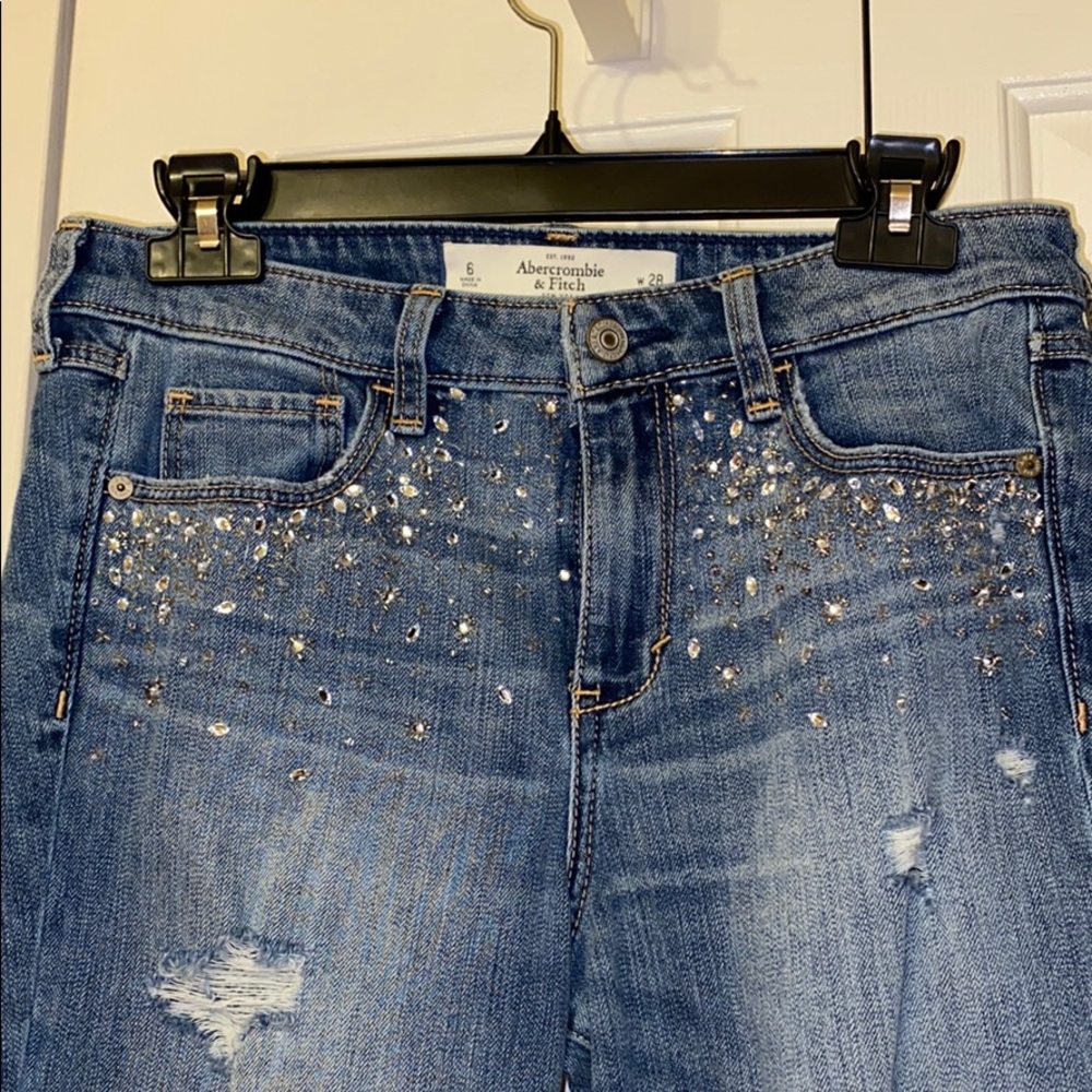 Abercrombie & Fitch Rhinestone Jeans - Picture 2 of 10